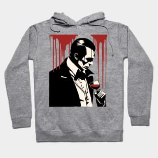 Bloody Elegance: Dracula's Sip of Immortality Hoodie